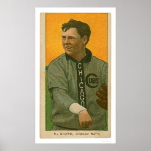 Three Finger Brown Cubs Baseball 1911 Poster
