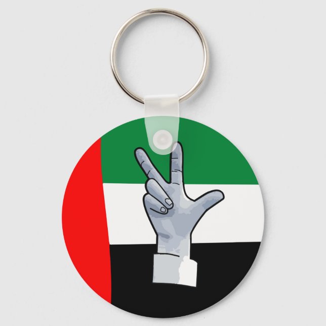 Three finger salute UAE Key Ring (Front)