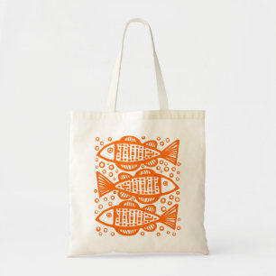 Three Fish - Orange Tote Bag
