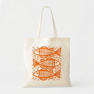 Three Fish - Orange Tote Bag