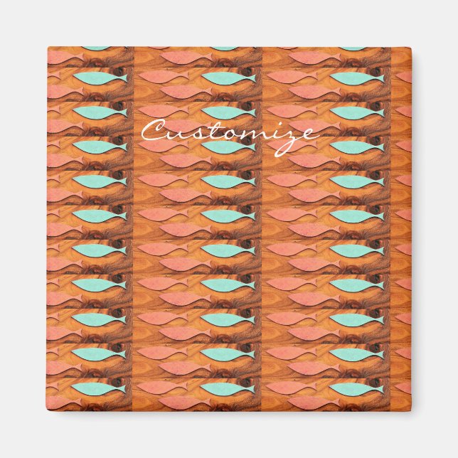 Three Fish Pattern Thunder_Cove Magnet (Front)