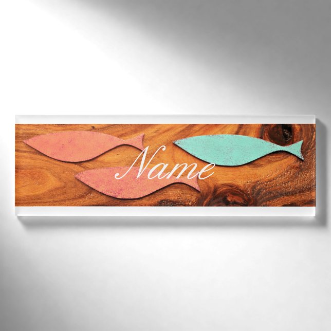 Three Fish Pattern Thunder_Cove Name Tag (Front)