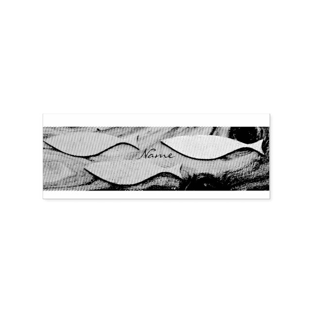 Three Fish Pattern Thunder_Cove Rubber Stamp (Imprint)