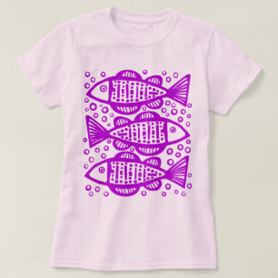 Three Fish - Purple T-Shirt