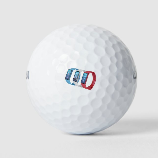 Three fitness trackers golf balls (Front)