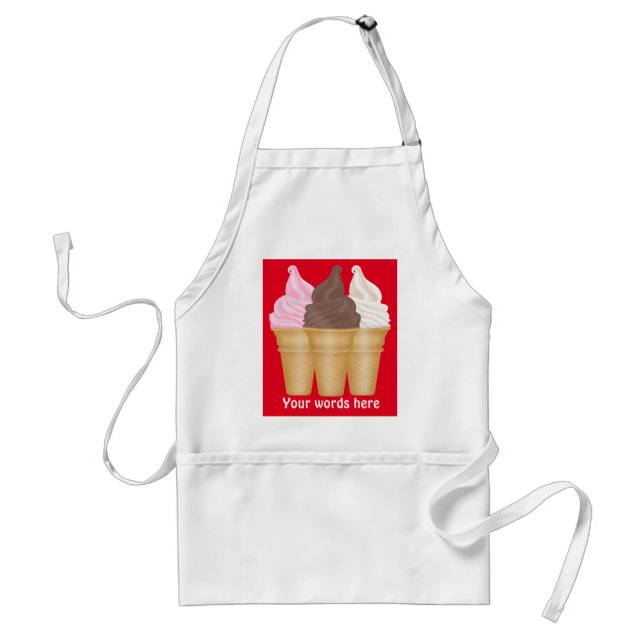 Three flavours ice cream vendors apron (Front)