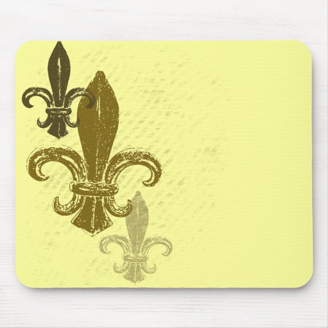 Three Fleur De Lis Mouse Pad (Front)