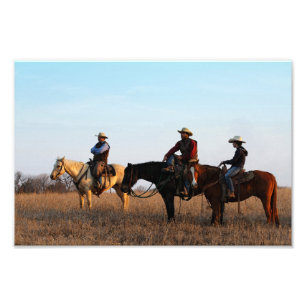 Three Flint Hills Cowboys Photo Print