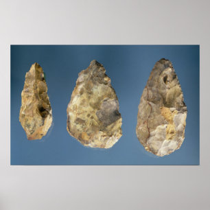 Three flint tools poster
