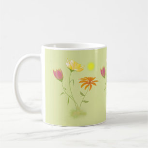 Three Flowers in the Sun - transparent. Coffee Mug