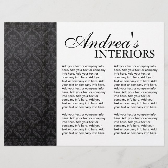 Three Fold Interior Designer Brochure (Front)