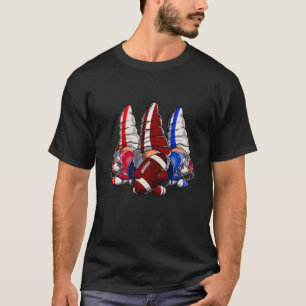 Three Football Gnomes Football Gnome Sport Footbal T-Shirt