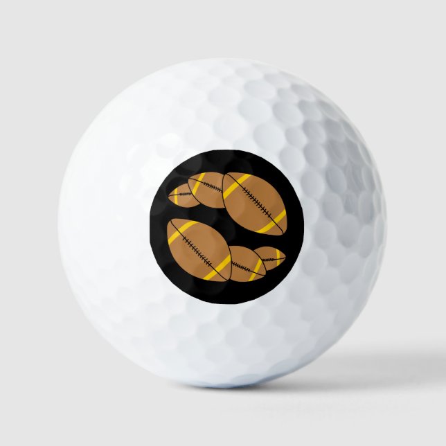 Three Footballs Golf Balls (Front)