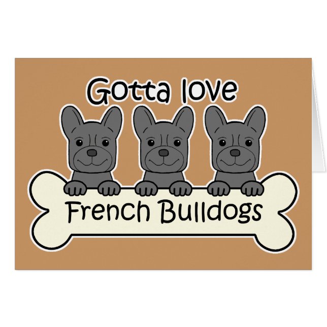 Three French Bulldogs (Front Horizontal)