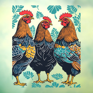 Three French Hens Cut-Out Stencil-Style