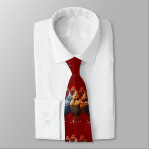 Three French Hens Faith Hope Charity Cut Out v2 Tie