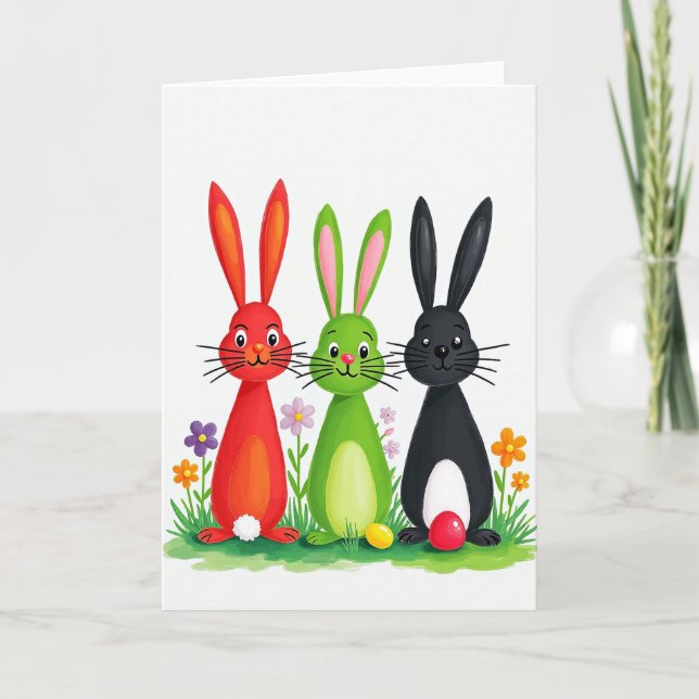 Three Friends Springtime Card (Front)