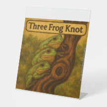 Three Frog Knot – Whimsical Amphibian Wordplay Art