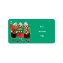Three funny older women in festive Christmas sweat
