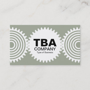 Three Gears v3 - White and Desert Sage Business Card