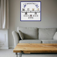 Three Generation Photo Family Tree Blue Ribbon