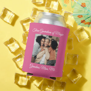 Three Generations of Love Grandma, Mum, Me Photo Can Cooler