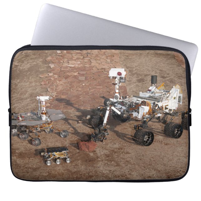 Three Generations Of Mars Rovers. Laptop Sleeve (Front)