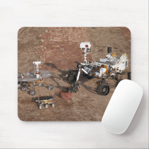 Three Generations Of Mars Rovers. Mouse Pad