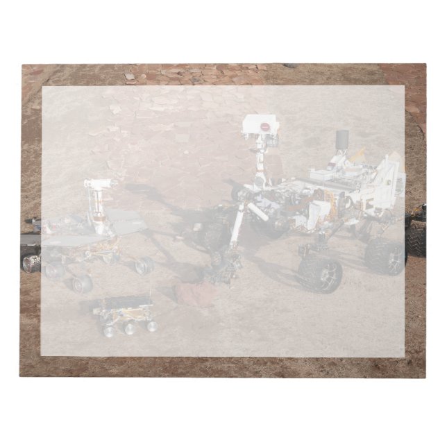 Three Generations Of Mars Rovers. Notepad (Front)