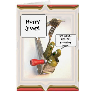 Three Gherkins Comic Template Card