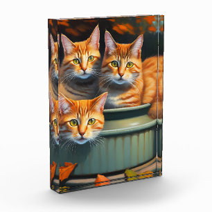 Three Ginger Cats In A Pot, Photo Block