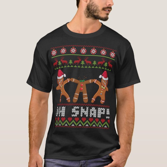 Three Gingerbreads Break Head Dabbing Together Oh  T-Shirt (Front)