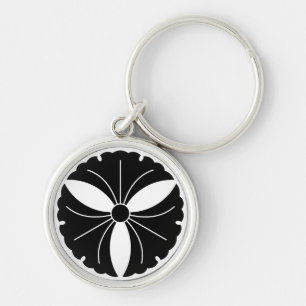 Three ginkgo leaves key ring