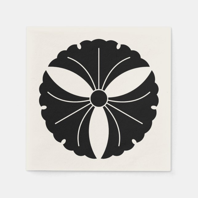 Three ginkgo leaves napkin (Front)