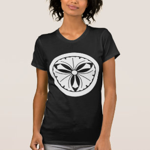 Three ginkgo leaves with swords in circle T-Shirt