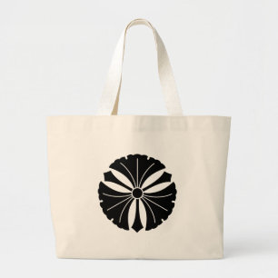 Three ginkgo leaves with swords large tote bag