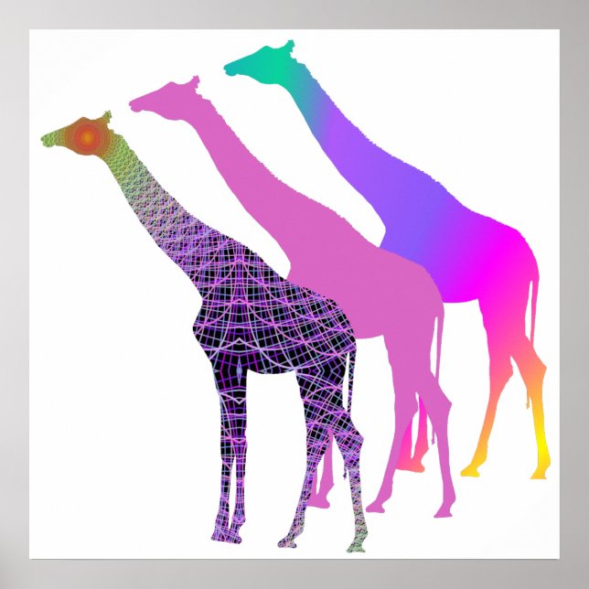 Three Giraffes Design 4 Poster (Front)