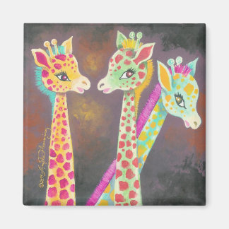 Three Giraffes Magnet