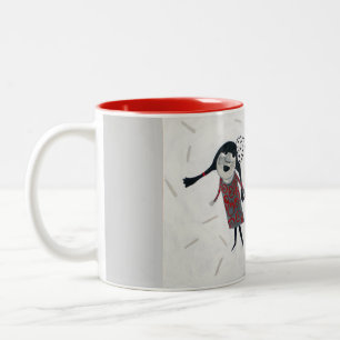 Three Girls Two-Tone Coffee Mug