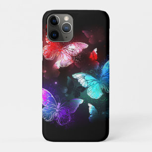 Three Glowing Butterflies on night background Case-Mate iPhone Case