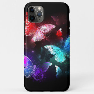 Three Glowing Butterflies on night background Case-Mate iPhone Case