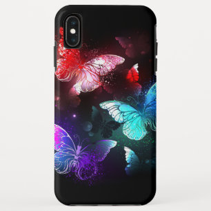 Three Glowing Butterflies on night background Case-Mate iPhone Case
