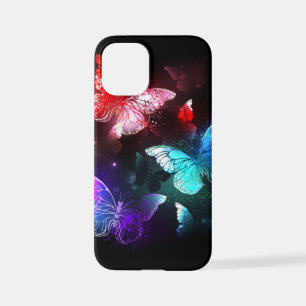Three Glowing Butterflies on night background iPhone 12 Mini Case
