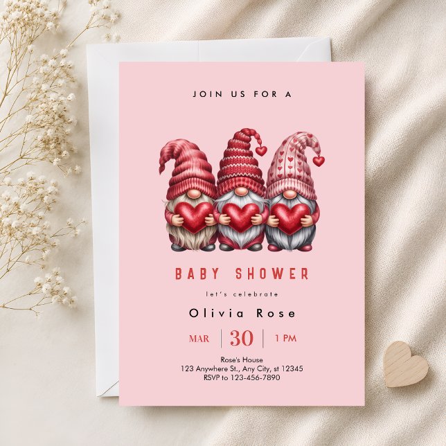Three Gnome Baby Shower Invitation (Creator Uploaded)