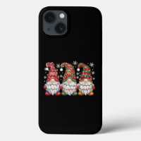 Three Gnomes Buffalo Plaid Red Christmas