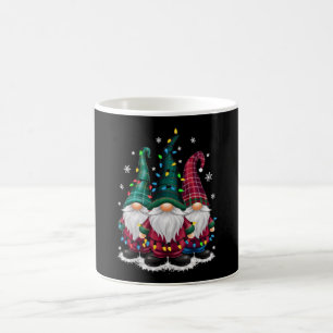 Three Gnomes Christmas Lights Xmas Holiday Coffee Mug