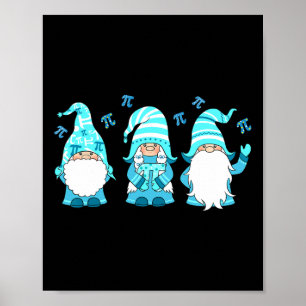 Three Gnomes Cute Happy Pi Day Math Number Lover M Poster