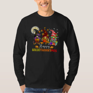 Three Gnomes Halloween Merry Christmas Happy Hallo T-Shirt