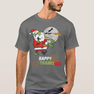Three Gnomes Happy Halloween Fall Candy Corn Pumpk T-Shirt