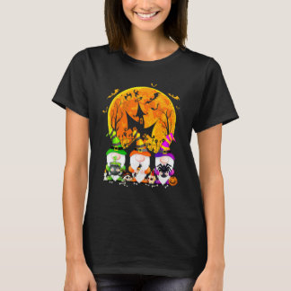 Three Gnomes Happy Halloween Fall Candy Corn Pumpk T-Shirt